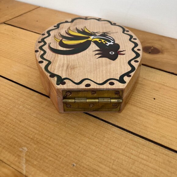 Woodpecker Wood Ware Door Knocker Hand Painted Rooster Vintage Made in Japan - Picture 6 of 8